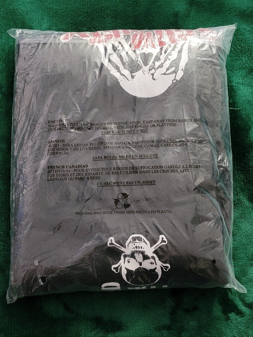 Black Graphic Punk Baggy Loungepants NWT Sealed - Picture 2 of 6